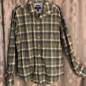 Green and Blue Plaid Button Down